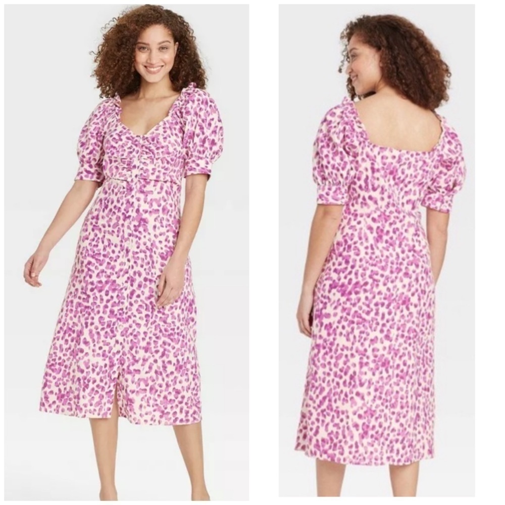 Who What Wear Empire Waist Leopard Dress - Picture 12 of 12